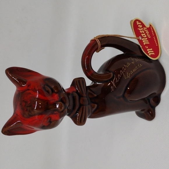Vintage McMaster Craft Clay Souvenir Siamese‎ Cat Niagra Falls Canada - Picture 1 of 12